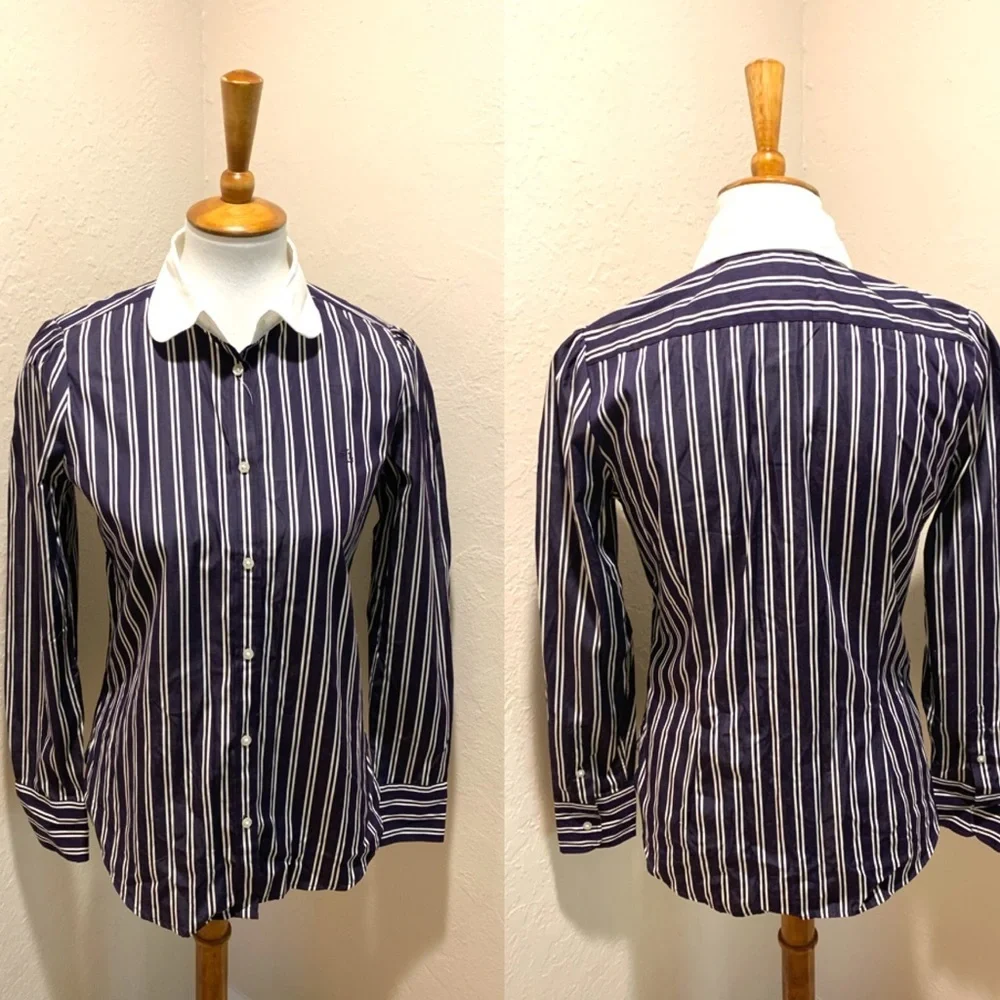 {Ralph Lauren} Striped Cotton Shirt - Picture 1 of 2